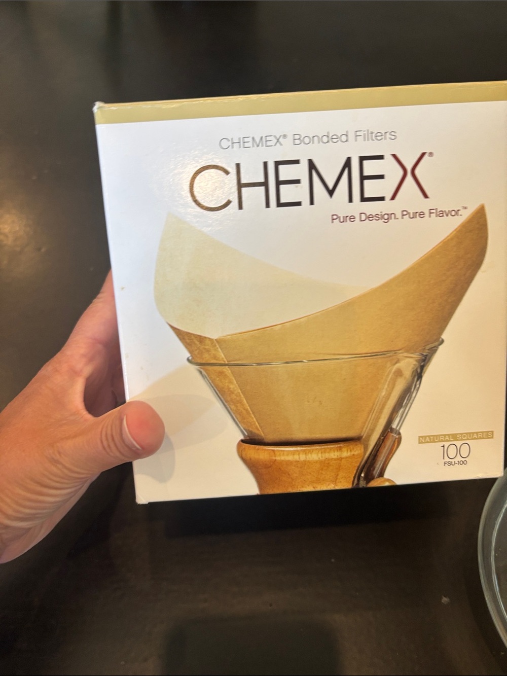 Chemex Glass Pour-Over Coffee Maker with Natural Wood Collar plus filters - Picture 2 of 4